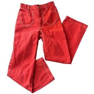 Red Straight Leg Women's Jeans